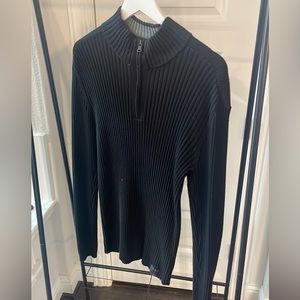 Black Zip Up pull over Sweater jacket